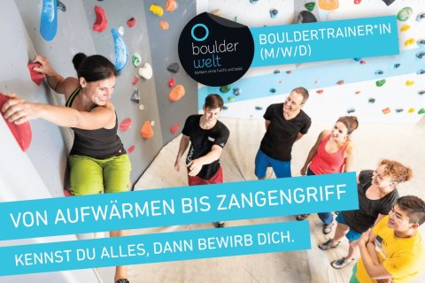 Bouldertrainer*innen ab sofort gesucht!