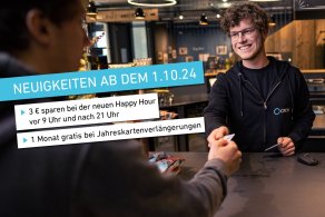 Neuigkeiten ab dem 1.10.24 - Happy Hour und Verlängerung Jahreskarte