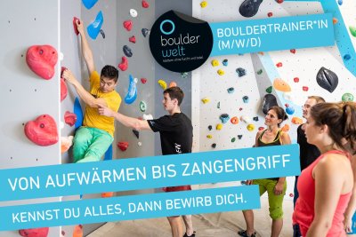 Wir suchen neue Bouldertrainer*innen! Bewirb Dich jetzt.